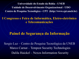 Painel de Segurança da Informação - CPT-UNEB