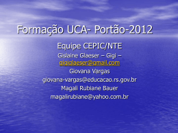 Formação UCA- Portão-2012