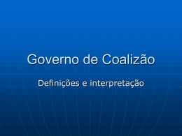 Governo de Coalizão - Capital Social Sul