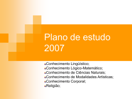 Plano de estudo 2007
