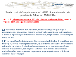 Lei complementar n 147-2014