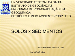 Rocha sedimentar - Universidade Federal da Bahia