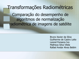 Transformações radiométricas - trabalhos