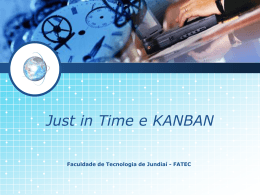 Just in Time e KANBAN