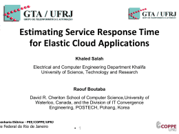 Estimating Service Response Time for Elastic Cloud