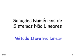 Solução numérica de SNL com Método Iterativo Linear