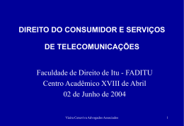 Direito do Consumidor e Serviços de Telecominicações