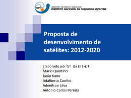 Planejamento de satélites para o PNAE - DPI