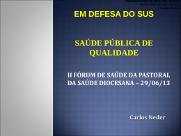 em defesa do sus - São Paulo