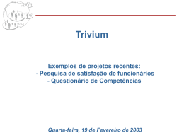 Apresentação sobre o software de árvore de conhecimentos Trivium