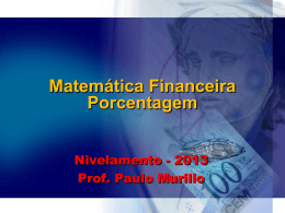 Matemática financeira – porcentagem