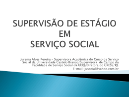 SUPERVISÃO EM SERVIÇO SOCIAL