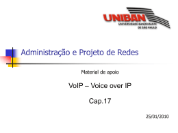Cap.17 – VoIP Voice over IP - Turma 3B