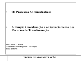 Os Processos Administrativos