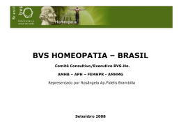 Informe da BVS Homeopatia