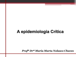 Epidemiologia Critica - Escola de Saúde Pública do Paraná