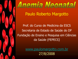 Anemia neonatal (Apresentação)