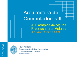 Processadores Modernos - Universidade de Coimbra