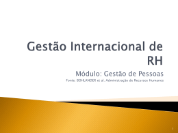 Gestão Internacional de RH