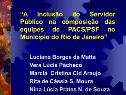 HISTÓRICO - Saúde-Rio