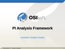 O que é PI Analysis Framework?