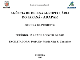 administração por projeto - Adapar