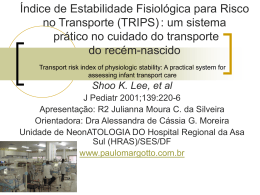 Índice de Estabilidade Fisiológica para Risco no Transporte (TRIPS)