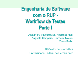 Testes 1 - Centro de Informática da UFPE