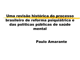 Políticas de Saúde Mental no Brasil