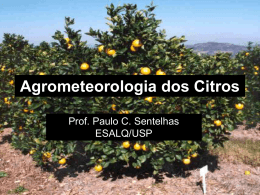 Agrometeorologia dos Citros - Departamento de Ciências Exatas