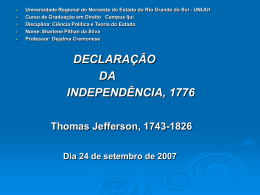 A Declaração da Independência, 1776