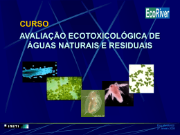 avaliação ecotoxicológica de águas naturais e residuais curso