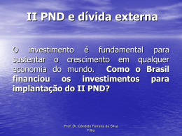 II PND e dívida externa