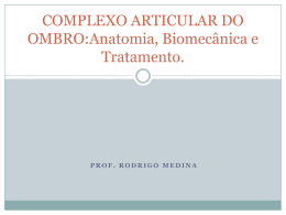 COMPLEXO ARTICULAR DO OMBRO:Anatomia, Biomecânica e