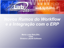 Novos Rumos do Workflow e a Integração com o ERP Maria Luiza