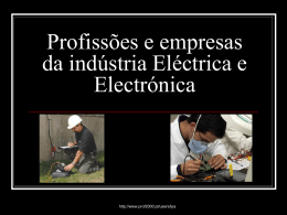Profissões na indústria Eléctrica e Electrónica
