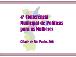 4ª Conferência Municipal de Políticas para as Mulheres