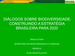 Diálogos sobre Biodiversidade: construindo a estratégia brasileira