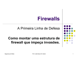 Pensando em Firewalls