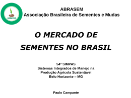 O mercado de Sementes no Brasil - Emater-MG