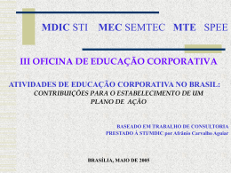 Atividades de Educação Corporativa no Brasil / Afrânio Carvalho