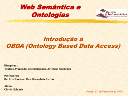 OBDA (Ontology Based Data Access)
