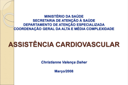 Apresentação - Assistência Cardiovascular - por Christianne