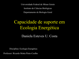 Capacidade de suporte em Ecologia Energética