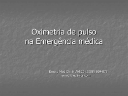 Oximetria de pulso na Emergência médica