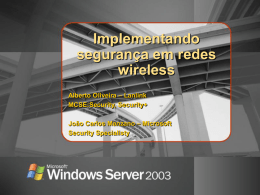 Redes Wireless Seguras com Windows Server 2003