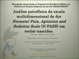 Análise psicofísica da escala multidimensional de dor Neonatal Pain