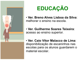 EDUCAÇÃO - Câmara Municipal de Belo Horizonte
