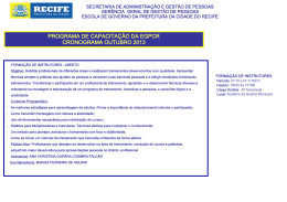 programa de capacitação da egpcr cronograma outubro 2013