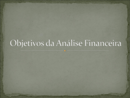 Objetivos da Análise Financeira